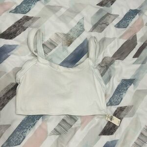 White bathing suit top